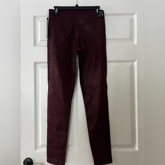 SOLD LABS Burgundy Waxed Coated Pants NWT Slim Fit - Picture 4 of 4